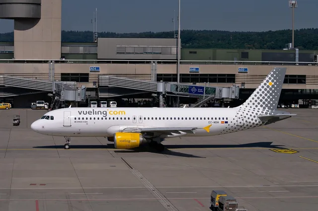 airbus a320, vueling, plan, flygande, flygare, himmel, airliner, flyg, a320, airbus. Strategiska vägval vid expansion och samarbeten